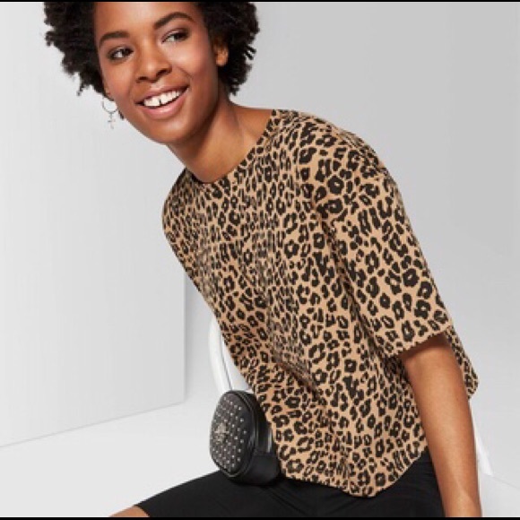 Wild Fable cropped leopard print tee - Picture 2 of 3